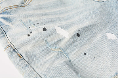 Purple Short Jeans 5006